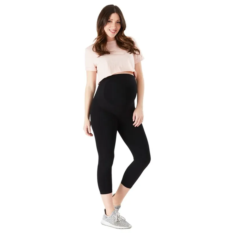 Maternity Capri Leggings with Bump Support 3 Maternity Capri Leggings with Bump Support